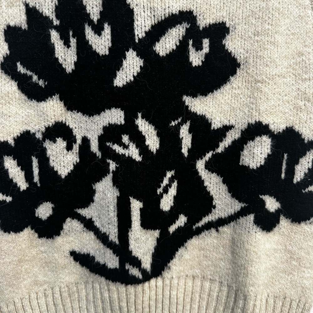 NWOT ANTHROPOLOGIE MAEVE GRAPHIC FLOWER SWEATER VEST XSP - Picture 6 of 11